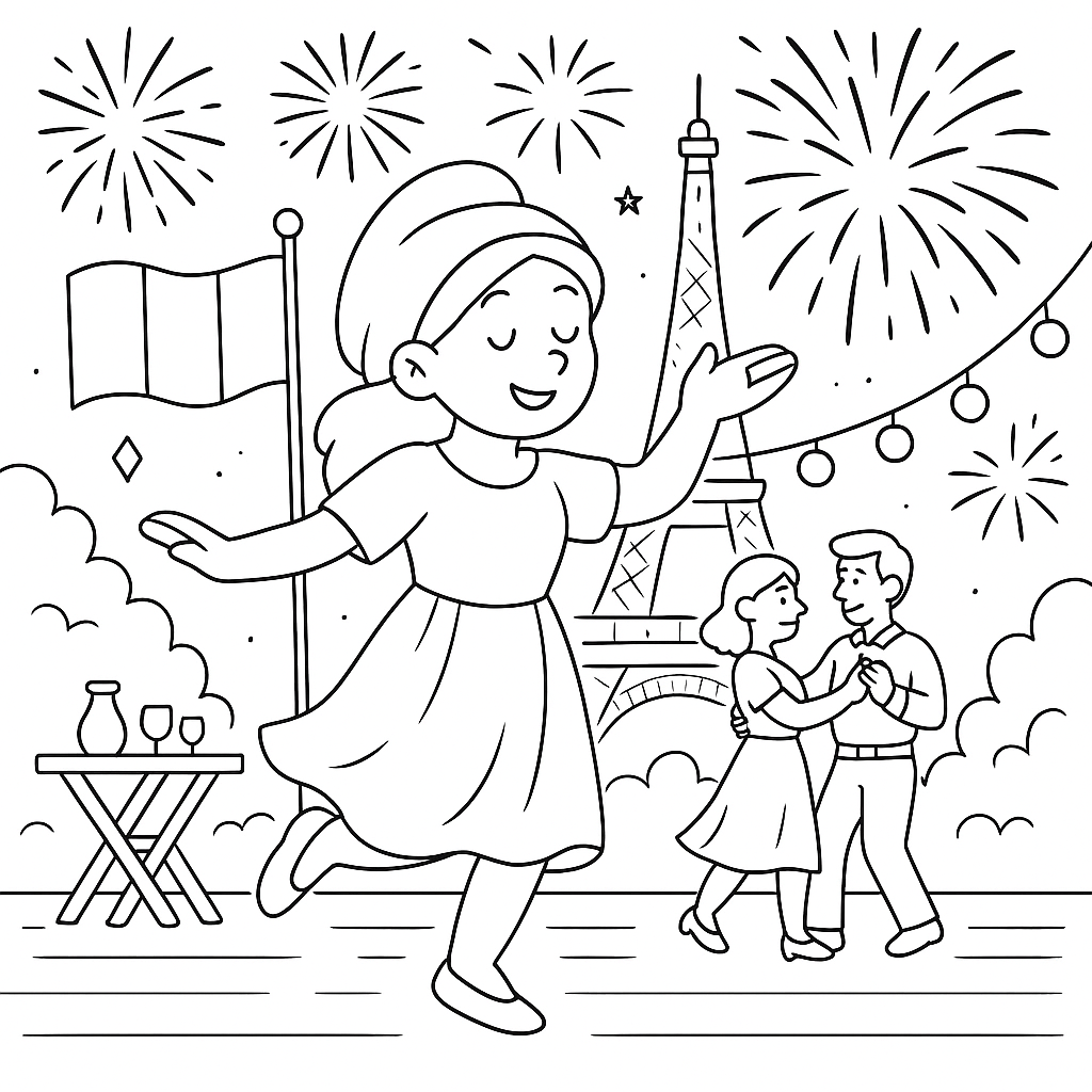 Coloriage 14 Juillet