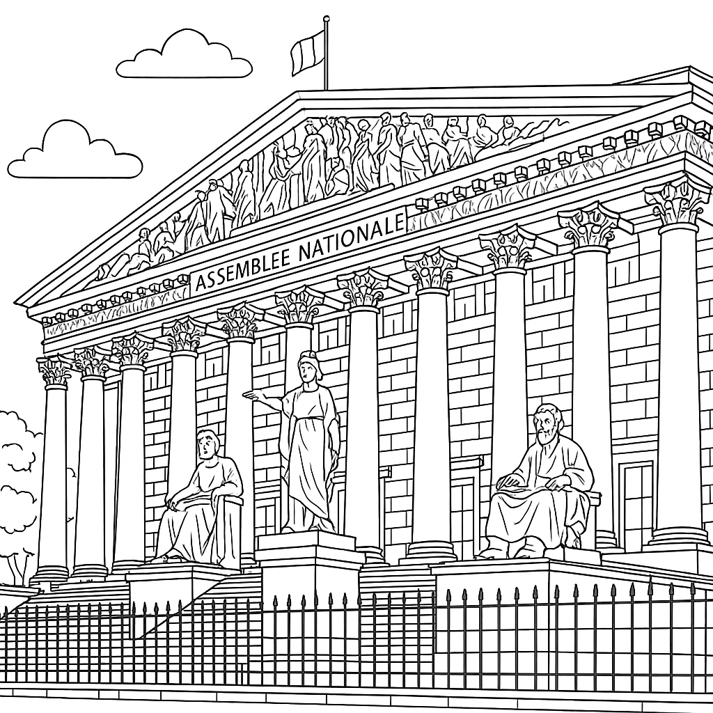 Coloriage Assemblée nationale (2)