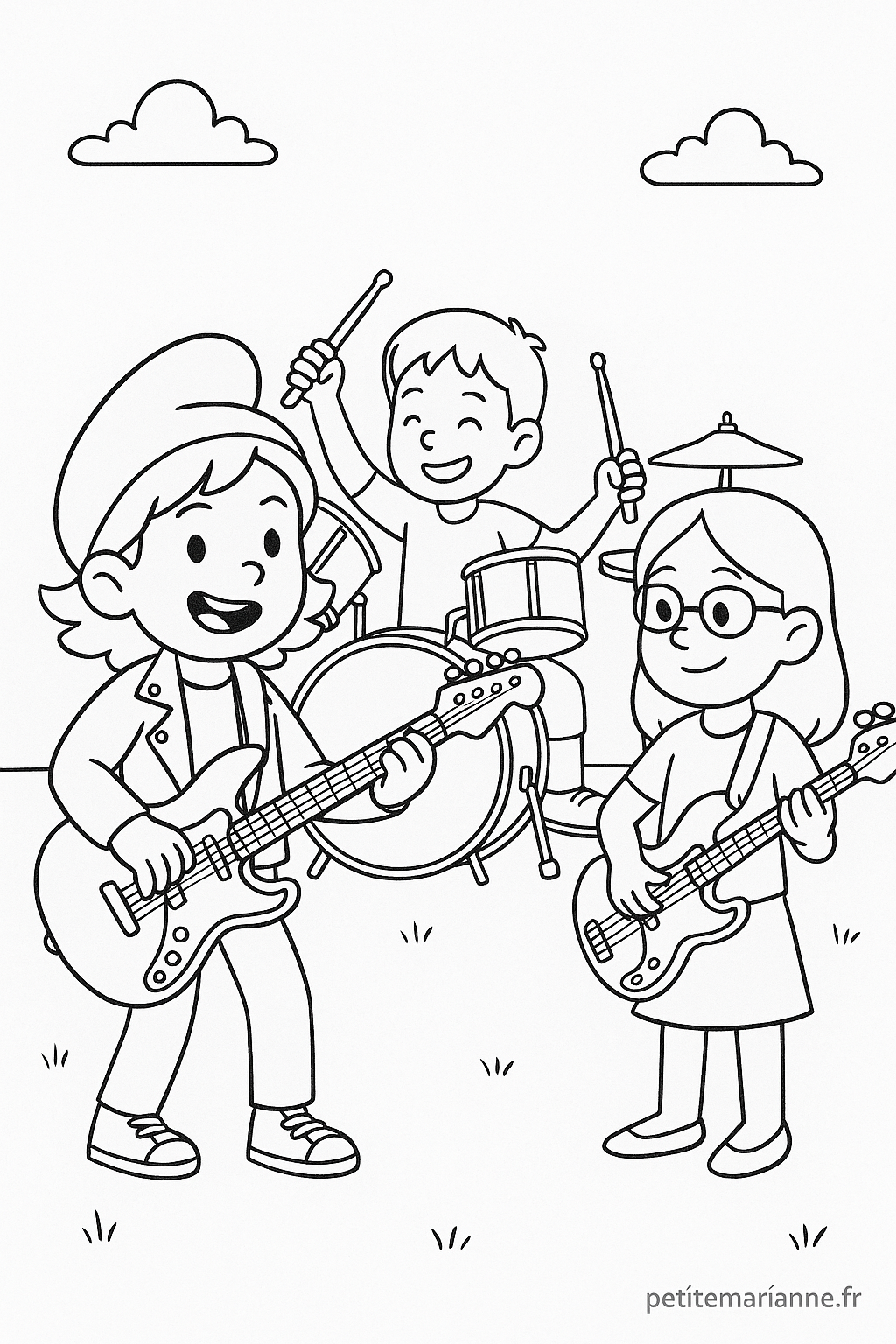 Coloriage Rock'n Roll